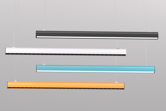 LETARON LED Lineaire hanglamp (hover + grille) Afstembare kandelaar Keuken eiland licht 4 kleuren Moderne lineaire kandelaar licht voor eetkamer Home Office Study Bar