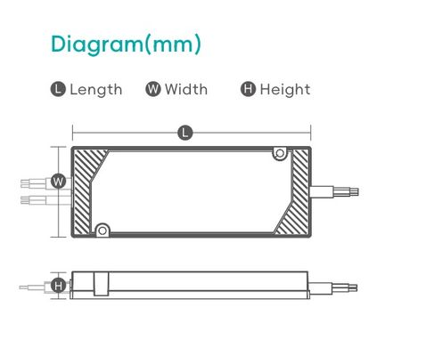 Ontwaseming Regeling Constante Spanning Voeding Super Slim Led Driver voor Badkamerspiegel IP44 Gecertificeerd 125x55x16.5mm