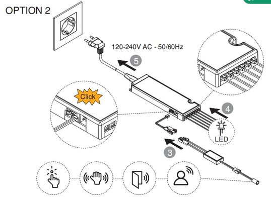 Wereldwijde 100-240V kast LED-driver, letaron wereldwijde meubilair LED-driver, CE/ENEC/UKCA/SAA/UL